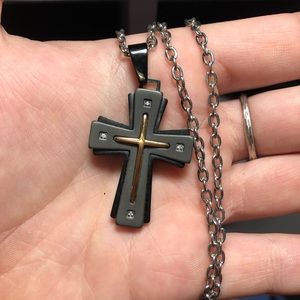 Steel Cross Necklace